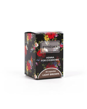 Eyebrow henna Light brown color, 30 capsules, big jar Matreshka