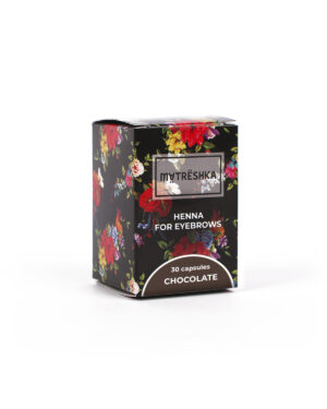 Eyebrow henna Chocolate, 30 capsules, big jar Matreshka