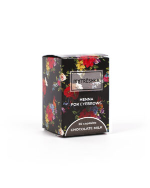 Eyebrow henna Chocolate milk, 30 capsules, big jar Matreshka