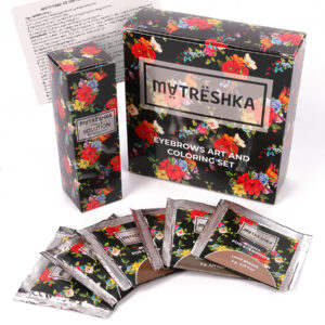 The set for dyeing eyebrows with henna "Matreshka"